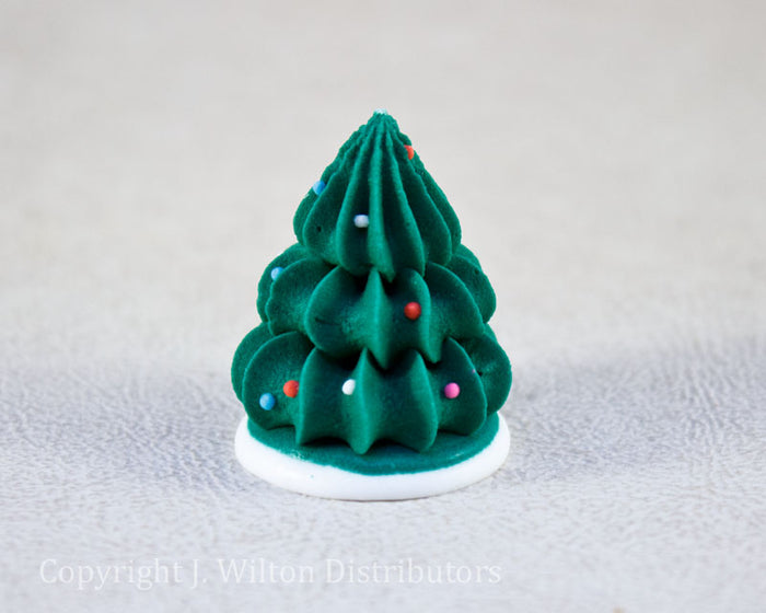 J.Wilton CHRISTMAS TREE 3D 1.5"x1" GREEN