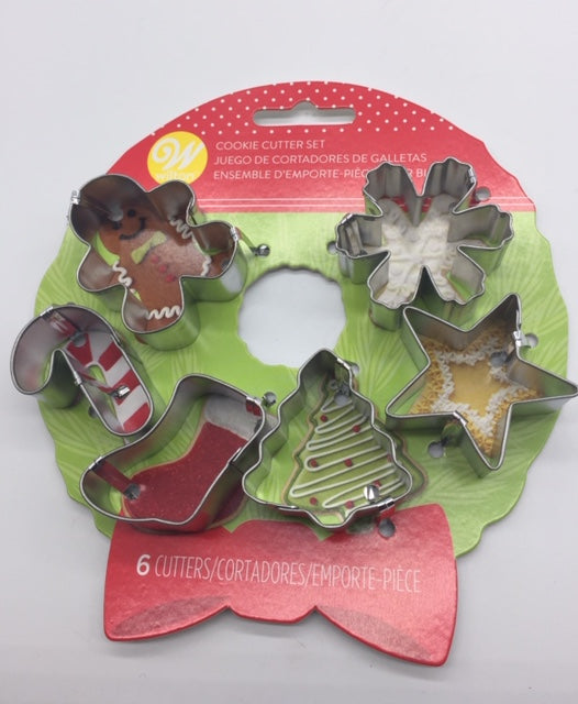 J.Wilton COOKIE CUTTER SET METAL XMAS 6PC