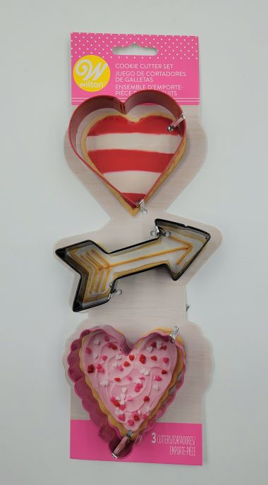 J.Wilton COOKIE CUTTERS SET 3PC. VALENTINE