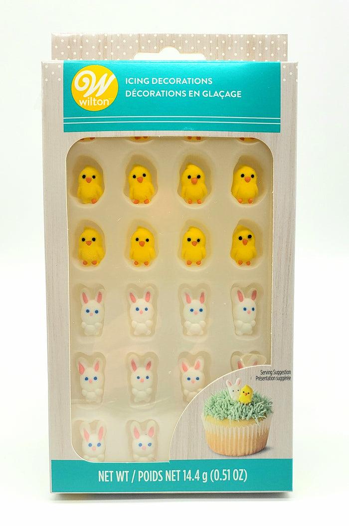 J.Wilton ICING DECORATIONS EASTER CHICKS & BUNNIES