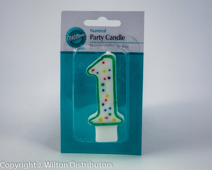 J.Wilton NUMERAL CANDLE 1 GREEN