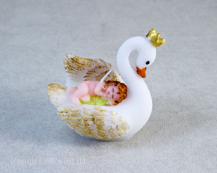 J.Wilton PARTY CANDLE BABY IN A SWAN