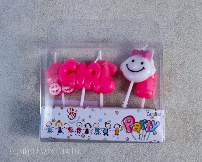 J.Wilton PARTY CANDLES SET BABY GIRL PINK