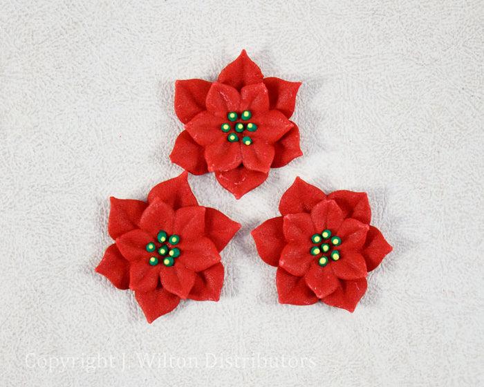 J.Wilton POINSETTIA 1 1/2" 12PC. RED