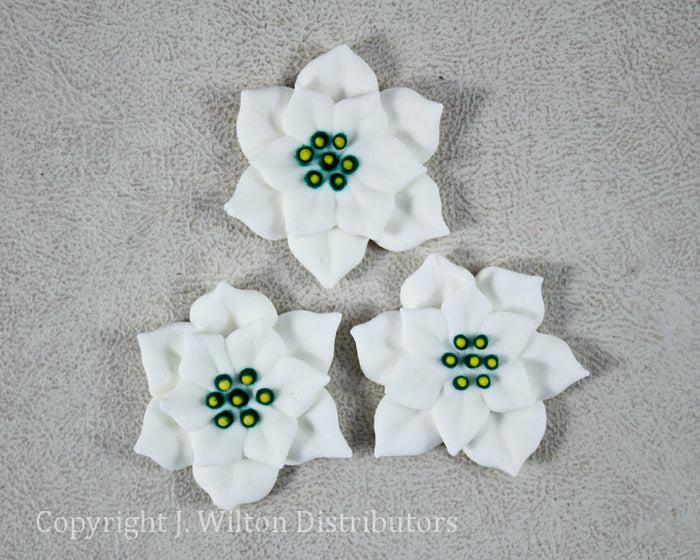 J.Wilton POINSETTIA 1 3/4" 12PC. WHITE