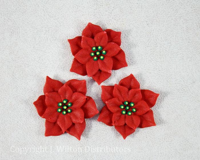 J.Wilton POINSETTIA 1 3/4" 18PC. RED