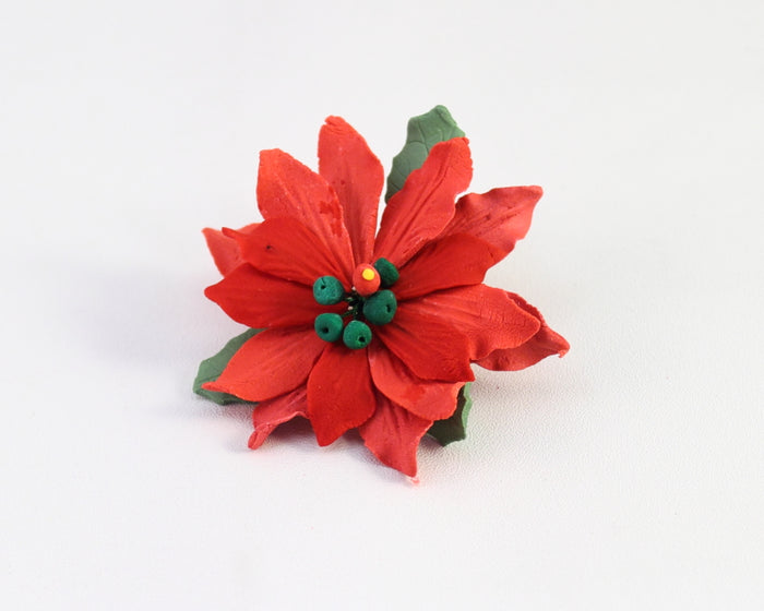 J.Wilton POINSETTIA DELUXE MEDIUM 3" 2PC RED