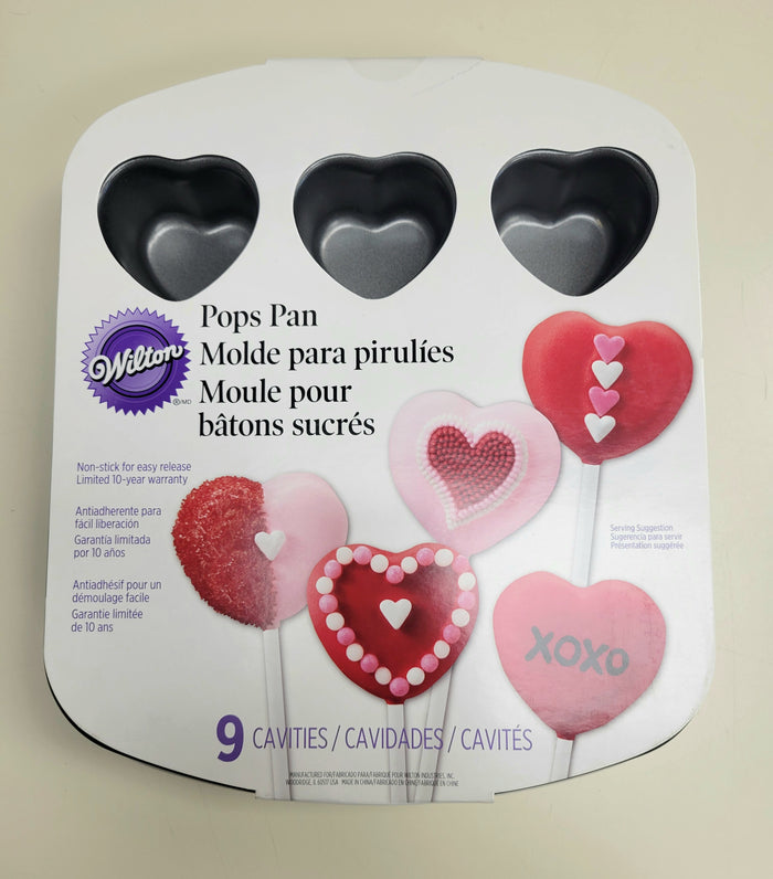 J.Wilton POPS PAN HEART 9 CAVITY