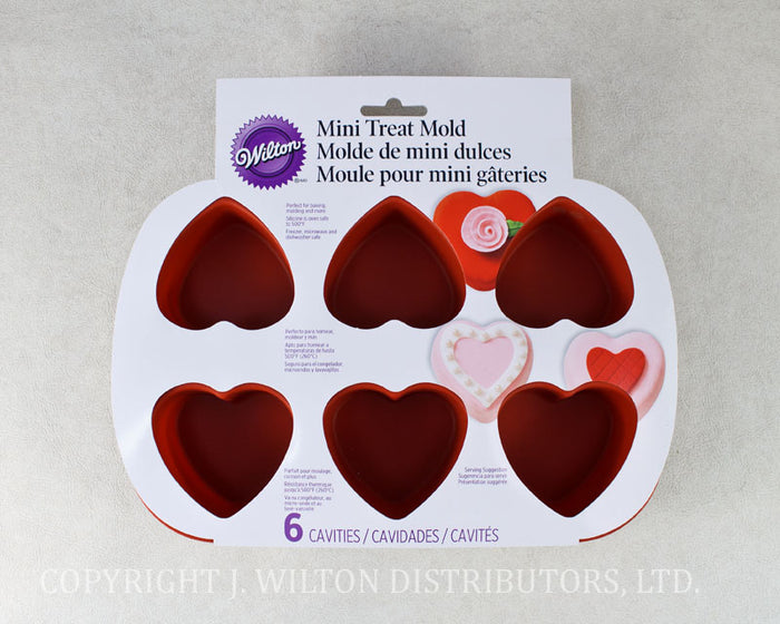 J.Wilton SILICONE MINI HEART PAN 6 CAVITY