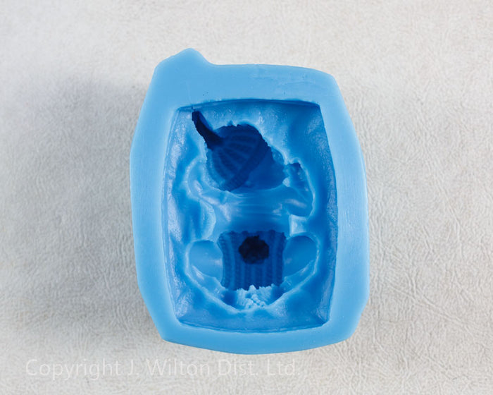 J.Wilton SILICONE MOLD BABY SLEEPING w/ HAT 1pc
