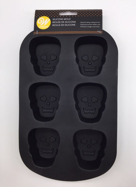 J.Wilton SILICONE MOLD SKULL 6CAVITY