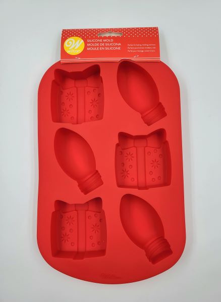 J.Wilton SILICONE MOLD XMAS BULB 6 CAVITY