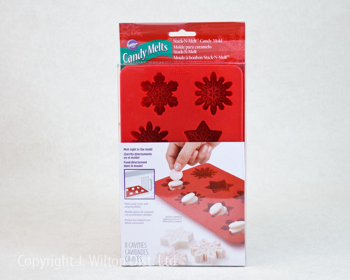J.Wilton SILICONE MOLD XMAS SNOWFLAKE 8 CAVITY
