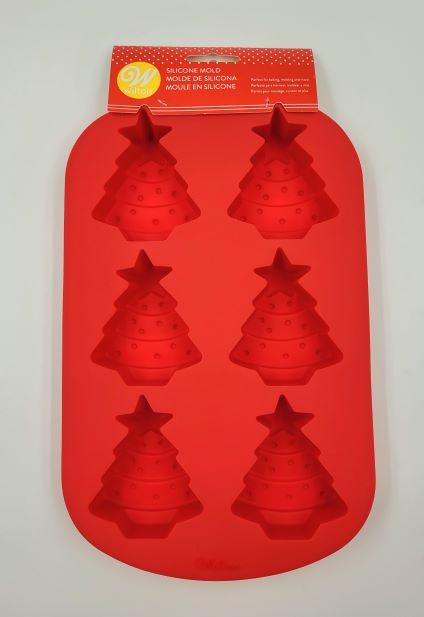 J.Wilton SILICONE MOLD XMAS TREE 6 CAVITY
