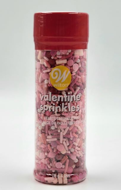 J.Wilton SPRINKLES VALENTINES PINK/RED HEART MIX