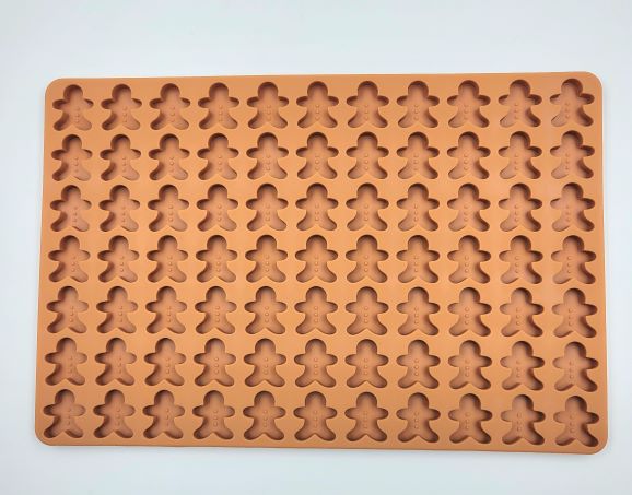 J.Wilton SILICONE MOLD MINI GINGERBREAD MAN 77 CAV. APPROX. 1" 1PC