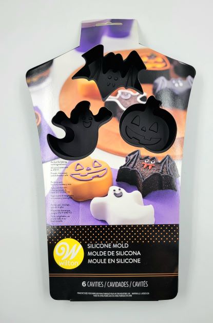 J.Wilton SILICONE TREAT MOLD HAPPY HALLOWEEN 6 CAVITY 1PC
