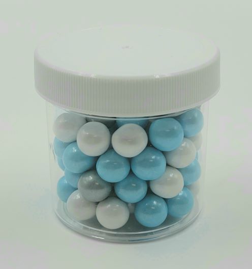 J.Wilton SPRINKLES CHOCOLATE PEARL 10mm 60g SNOWFLAKE MIX BLUE/WHITE/SILVER