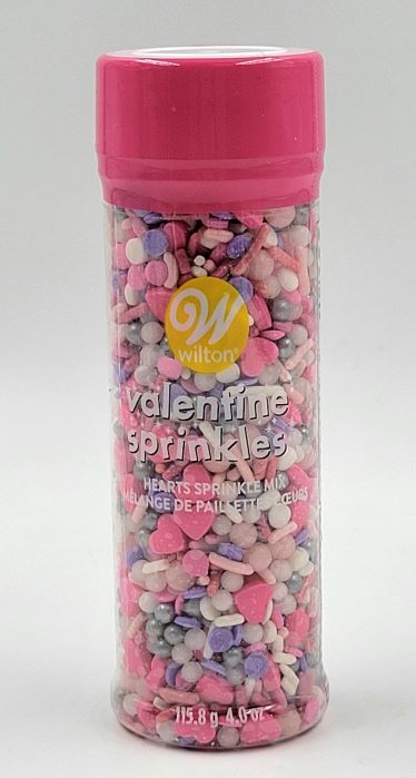 J.Wilton SPRINKLES VALENTINES PINK/PURPLE HEART MIX
