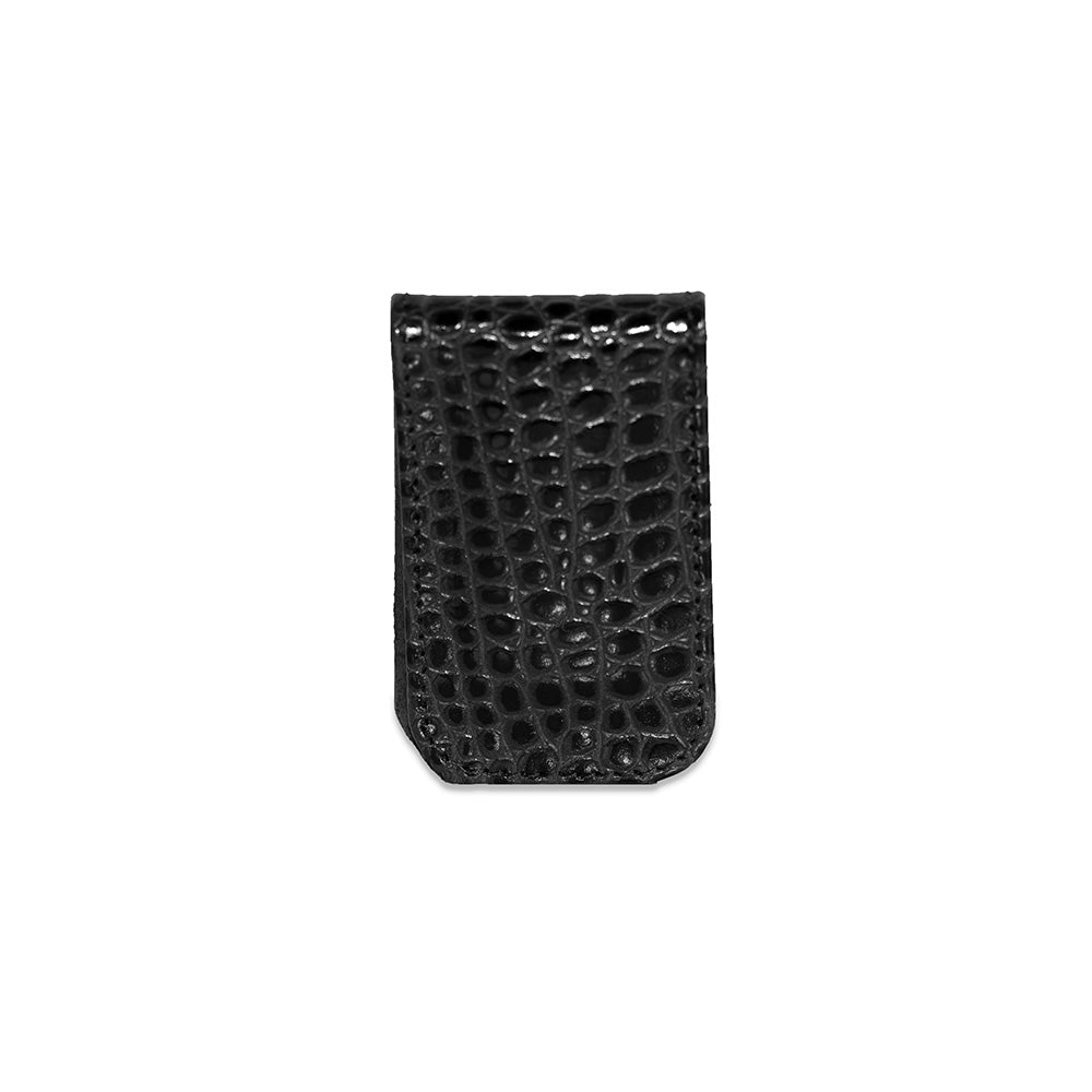Jack Georges Alligator Embossed Leather Money Clip Sample