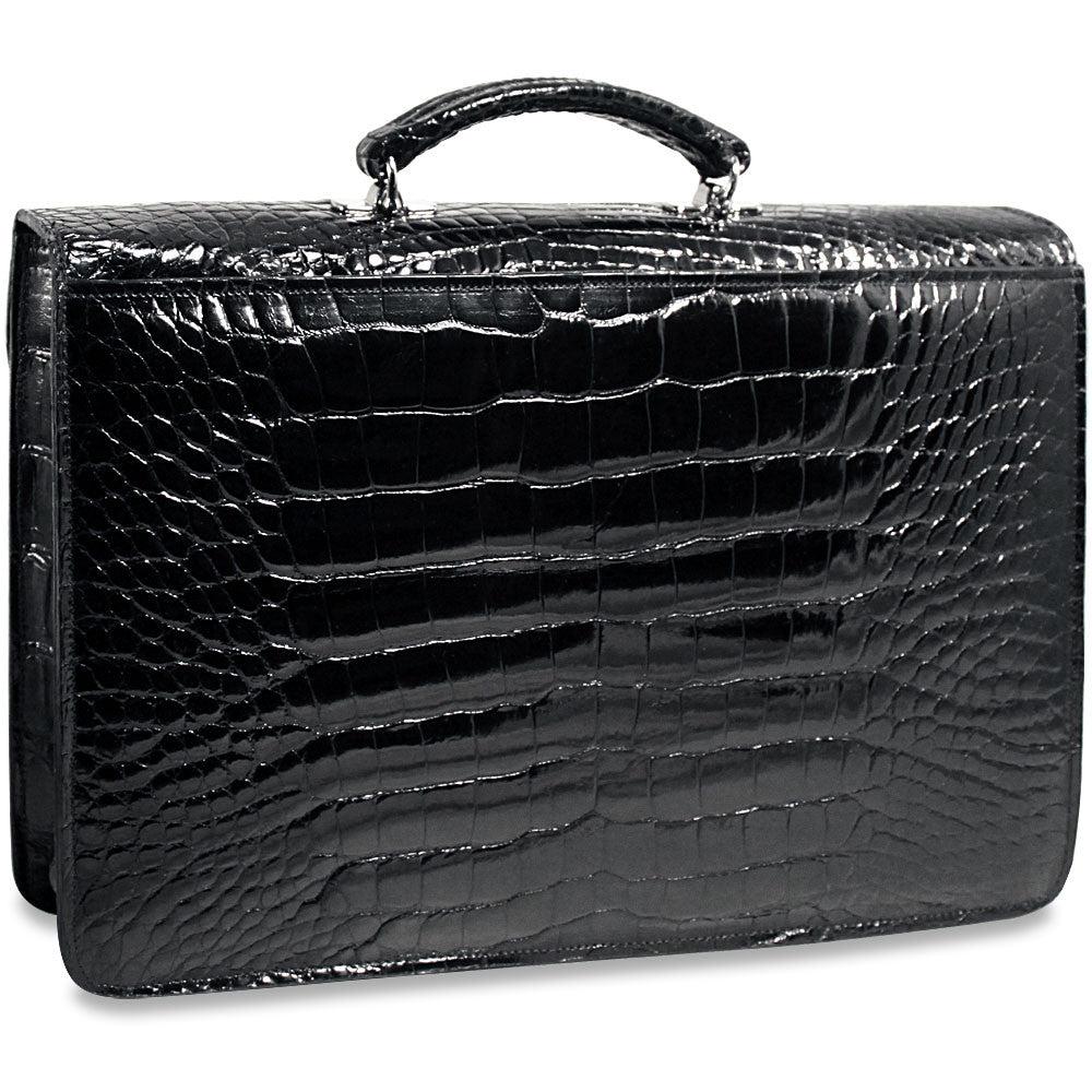 Jack Georges American Alligator Slim Briefcase #AL401