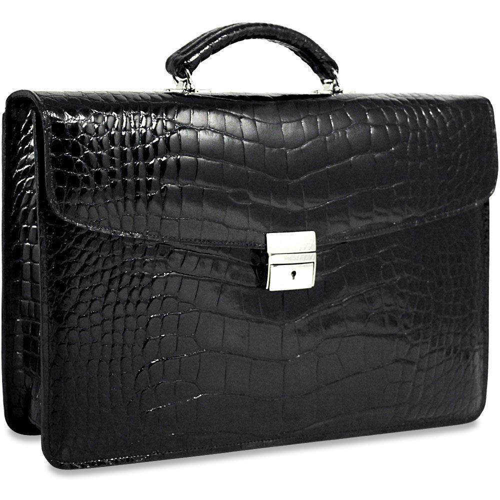 Jack Georges American Alligator Slim Briefcase #AL401
