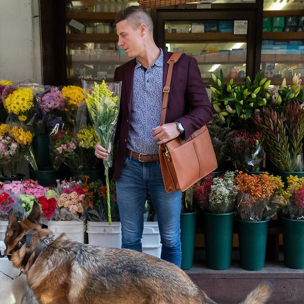 Jack Georges Belmont Professional Leather Briefcase #B2202