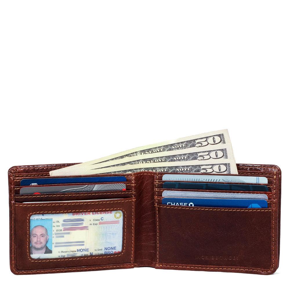 Jack Georges Bifold Wallet With Gusseted Currency Pocket #7731