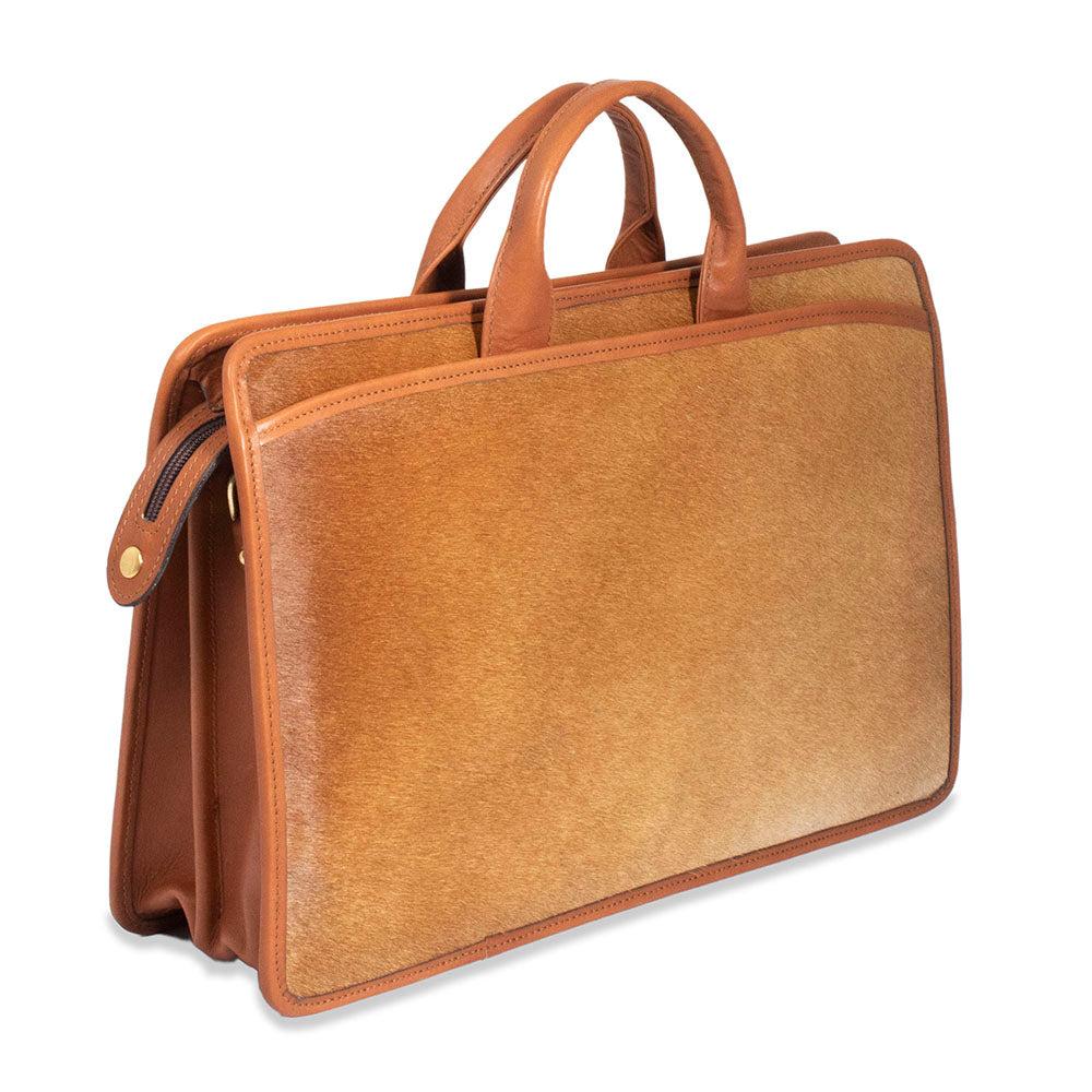 Jack Georges Hair On Hide Professional Leather Briefcase #HC202