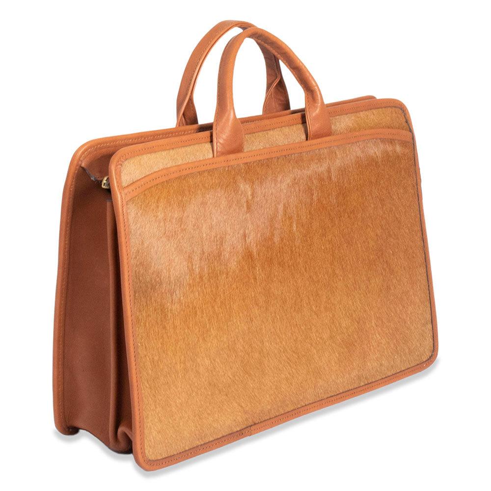 Jack Georges Hair On Hide Professional Leather Briefcase #HC202