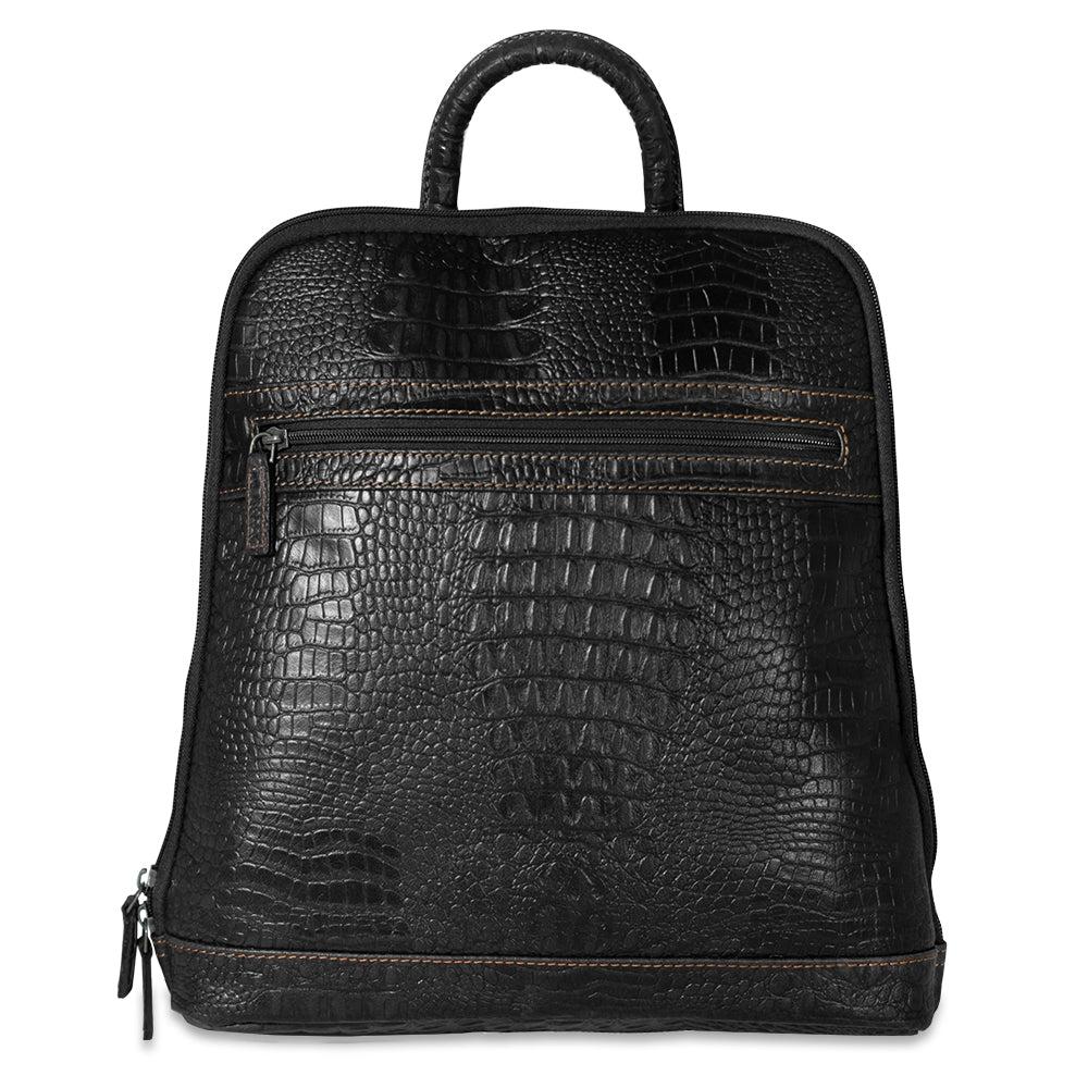 Jack Georges Hornback Croco Adele Slim Backpack #HB537