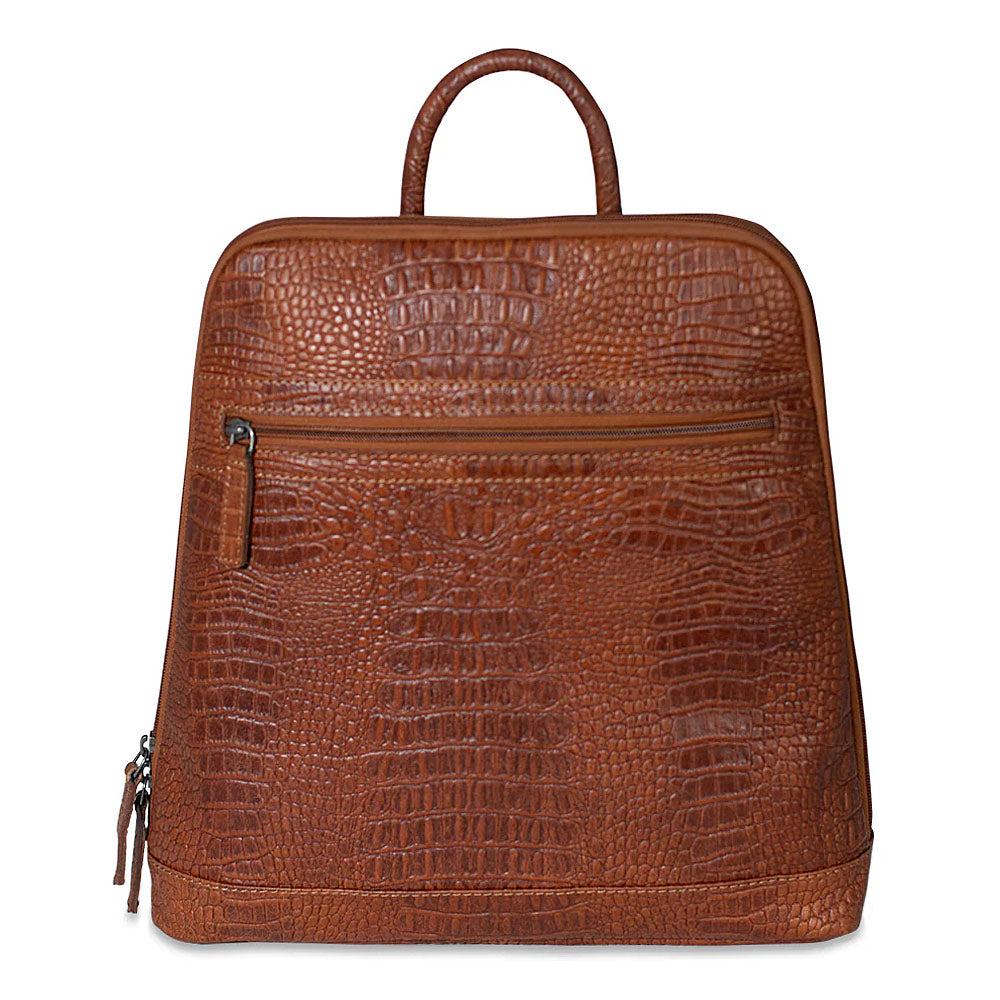 Jack Georges Hornback Croco Adele Slim Backpack #HB537
