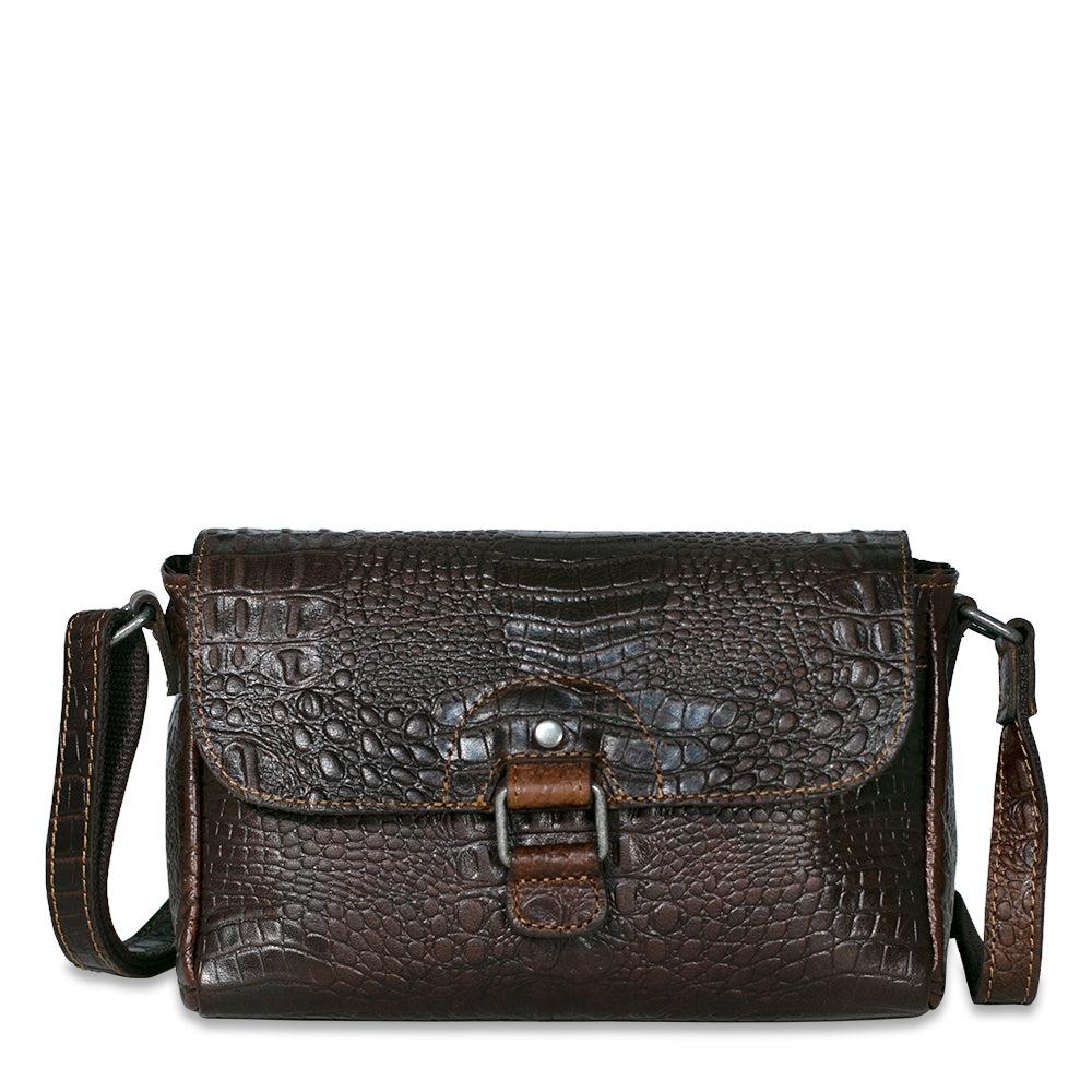 Jack Georges Hornback Croco Emma Petite Crossbody Bag #HB217