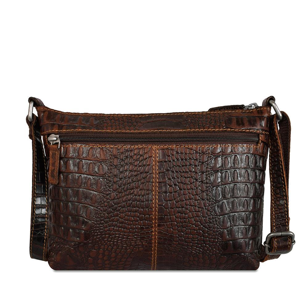 Jack Georges Hornback Croco Mini City Crossbody #HB810
