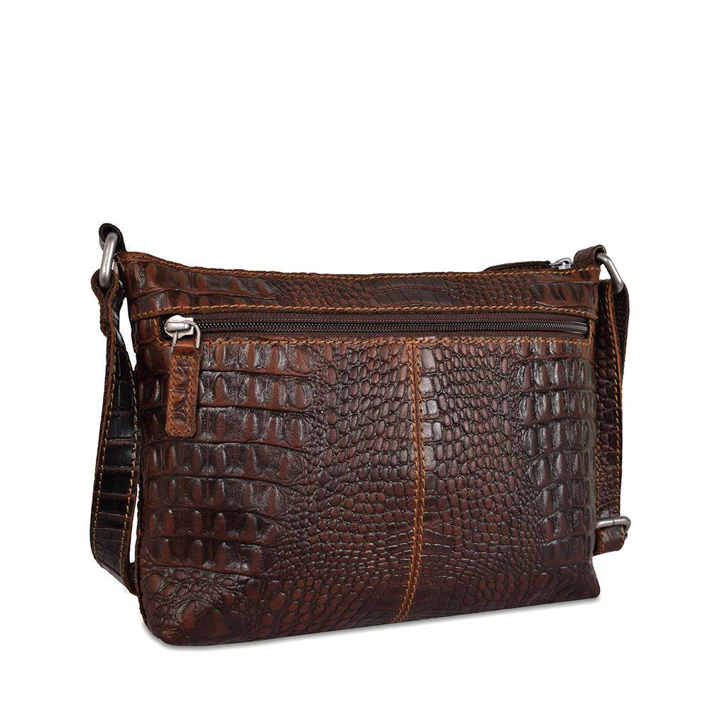 Jack Georges Hornback Croco Mini City Crossbody #HB810