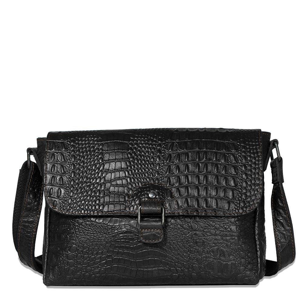 Jack Georges Hornback Croco Olivia Crossbody Bag #HB218