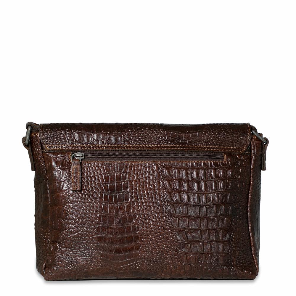 Jack Georges Hornback Croco Olivia Crossbody Bag #HB218