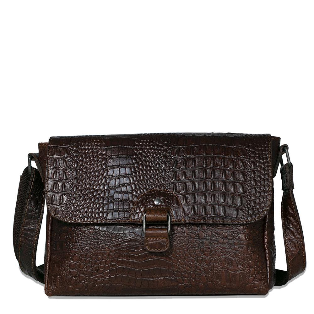 Jack Georges Hornback Croco Olivia Crossbody Bag #HB218