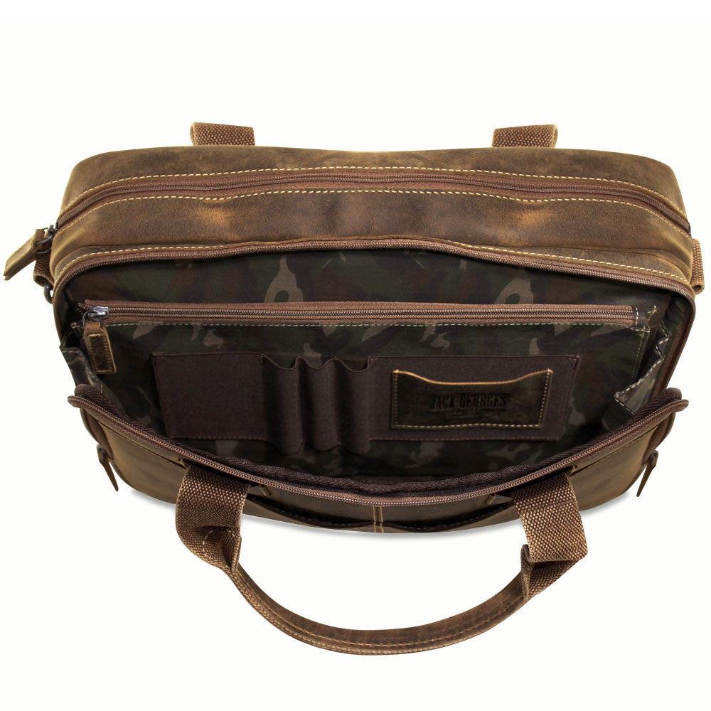 Jack Georges Arizona Zippered Briefcase #A4230