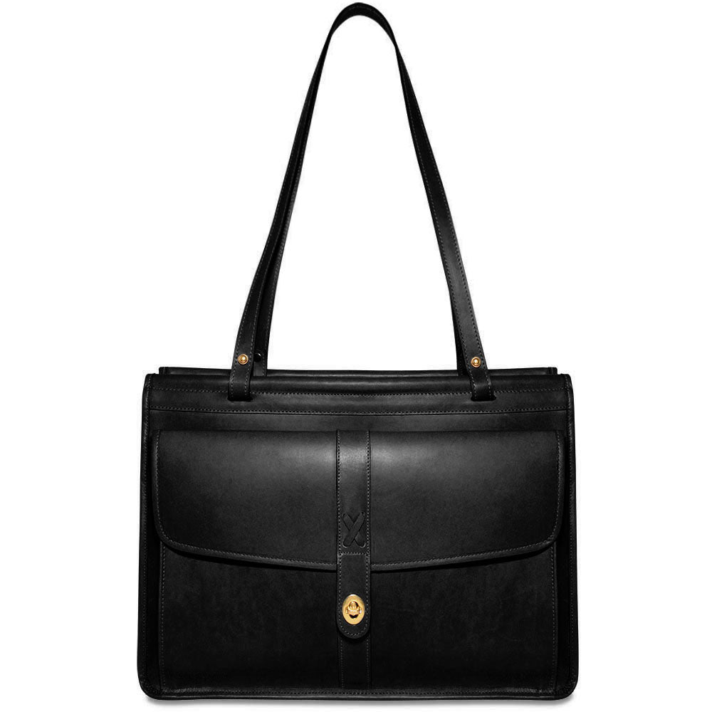 Jack Georges Belmont Leather Dowel Tote Bag #B2965