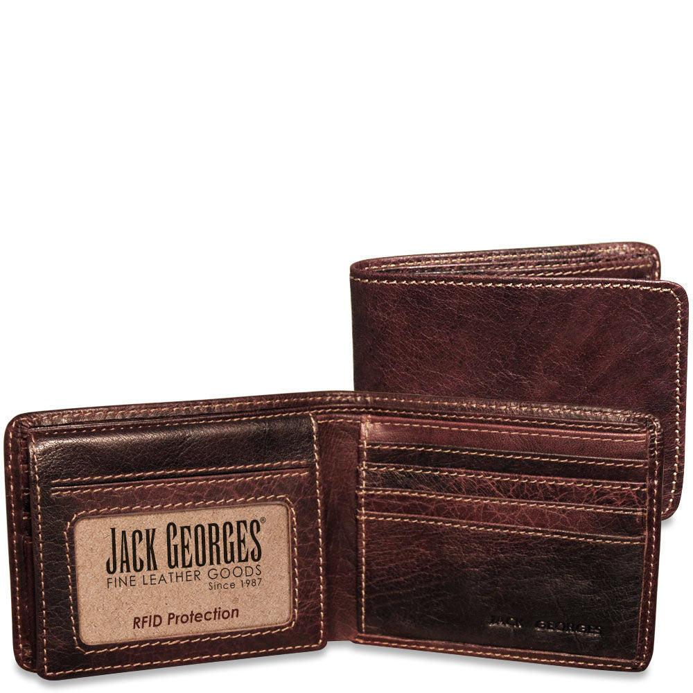 Jack Georges Bifold Wallet with ID Flap #7302