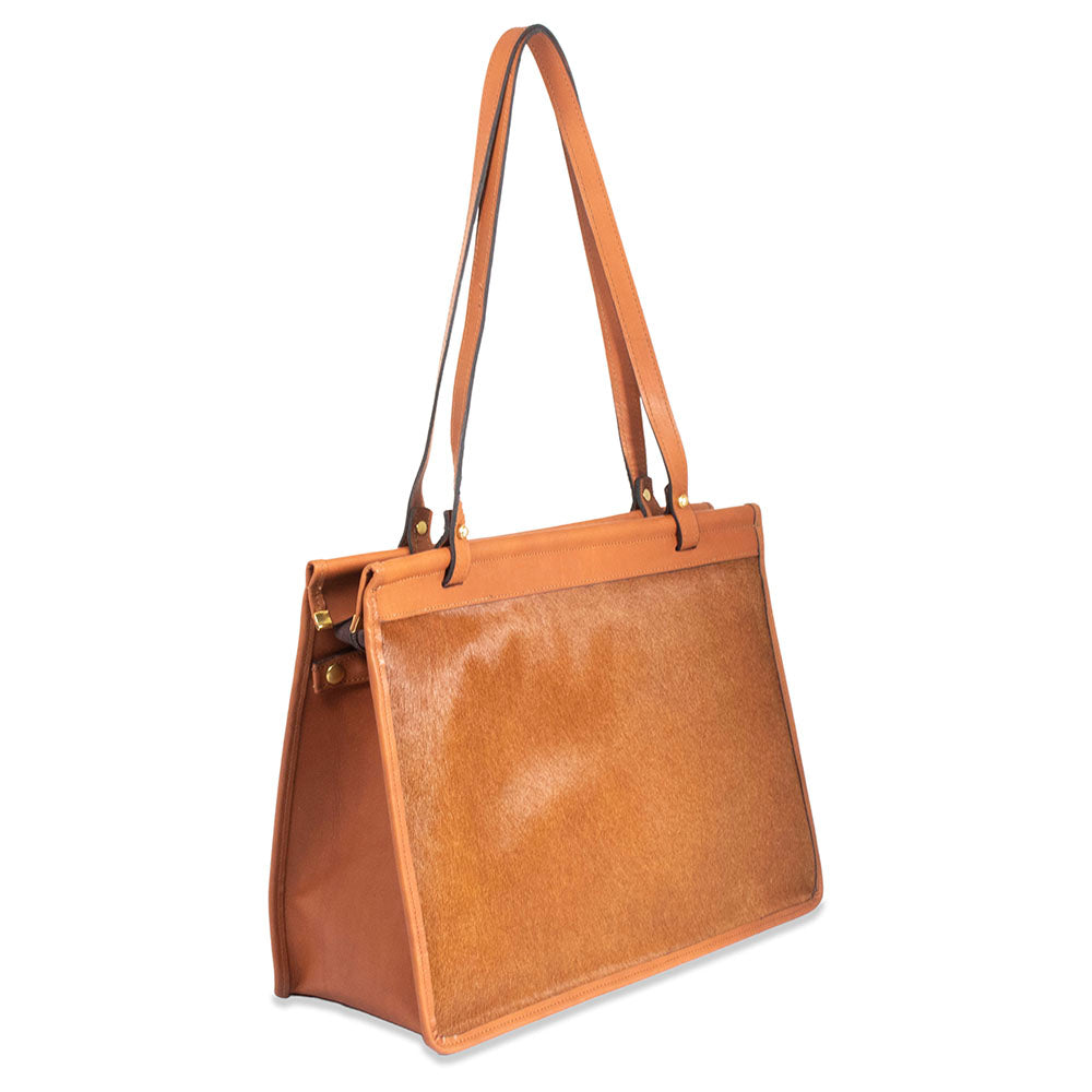 Jack Georges Hair On Hide Dowel Tote Bag #HC664