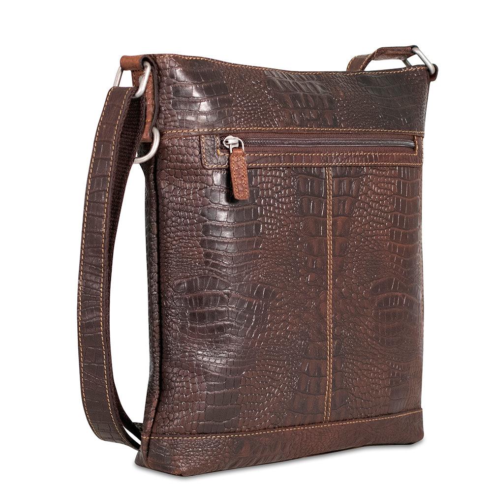 Jack Georges Hornback Croco Crossbody Bag #HB312