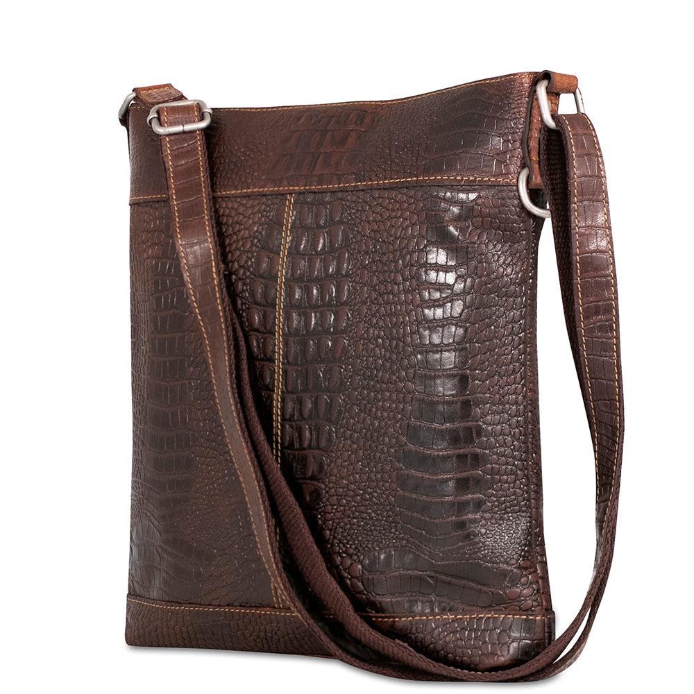Jack Georges Hornback Croco Crossbody Bag #HB312