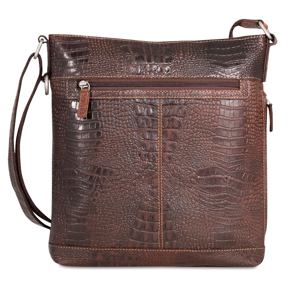 Jack Georges Hornback Croco Crossbody Bag #HB312
