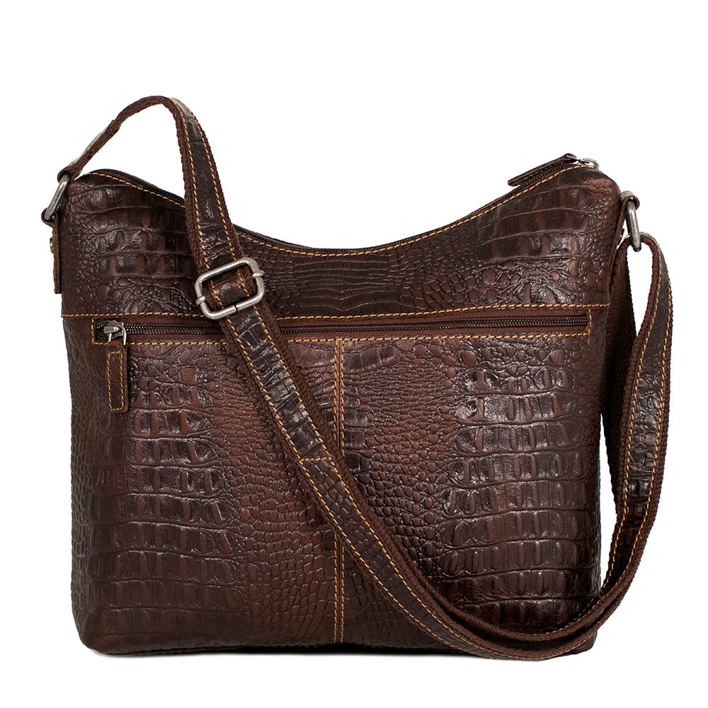 Jack Georges Hornback Croco Hobo Bag #HB814