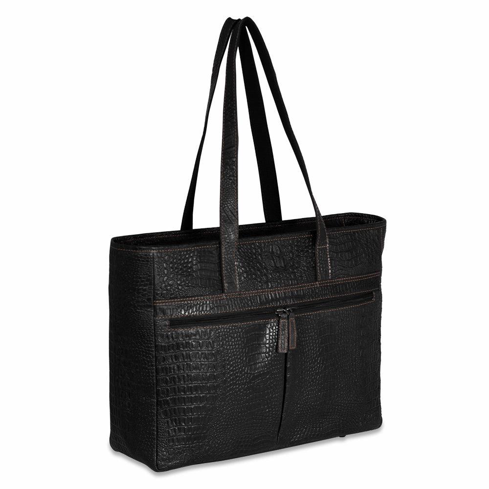Jack Georges Hornback Croco Uptown Tote Bag #HB916