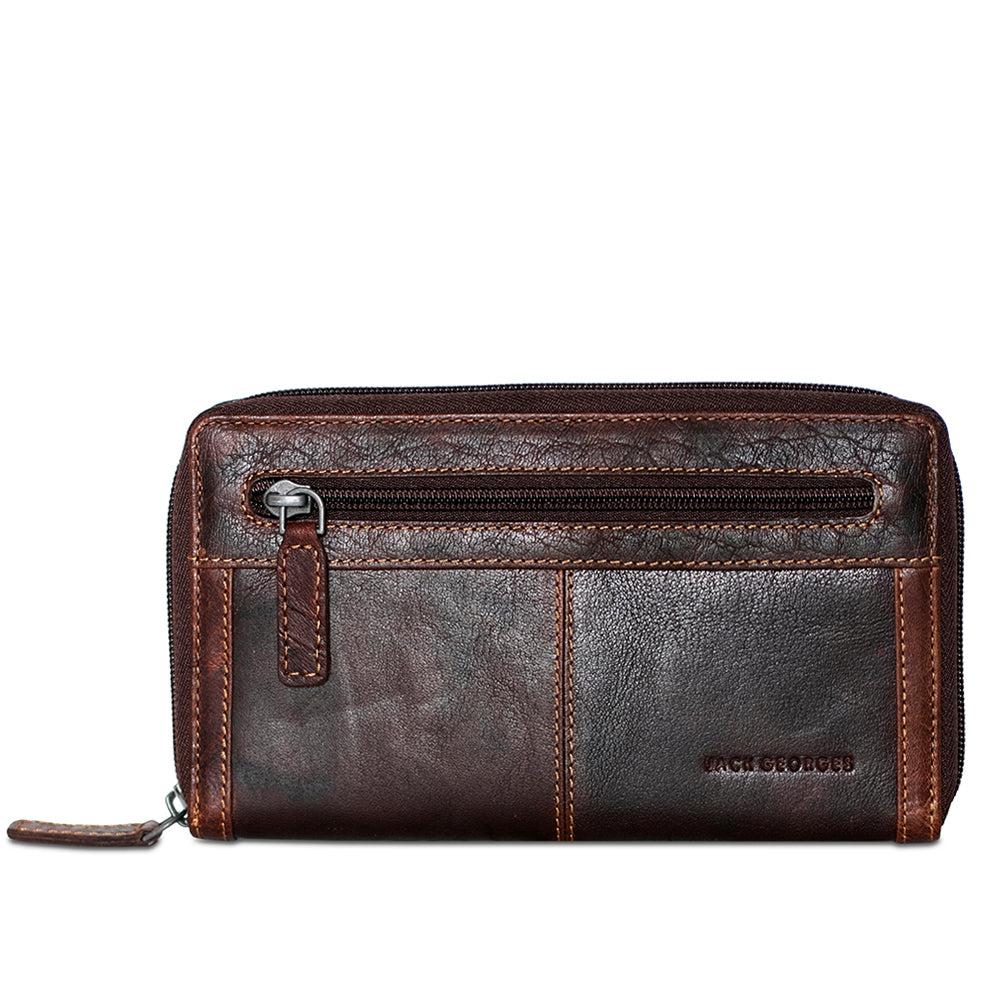 Jack Georges Large Zip Around Travel Wallet #7724