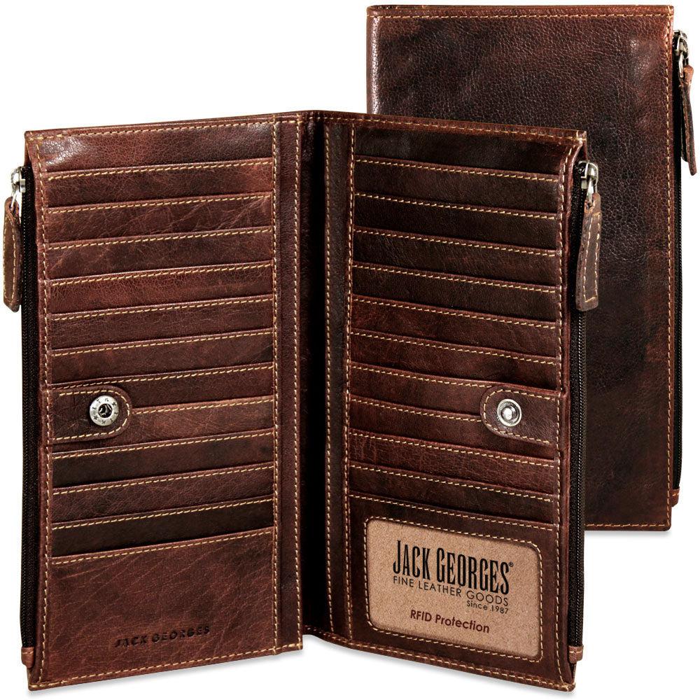Jack Georges Large Zippered Wallet #7718