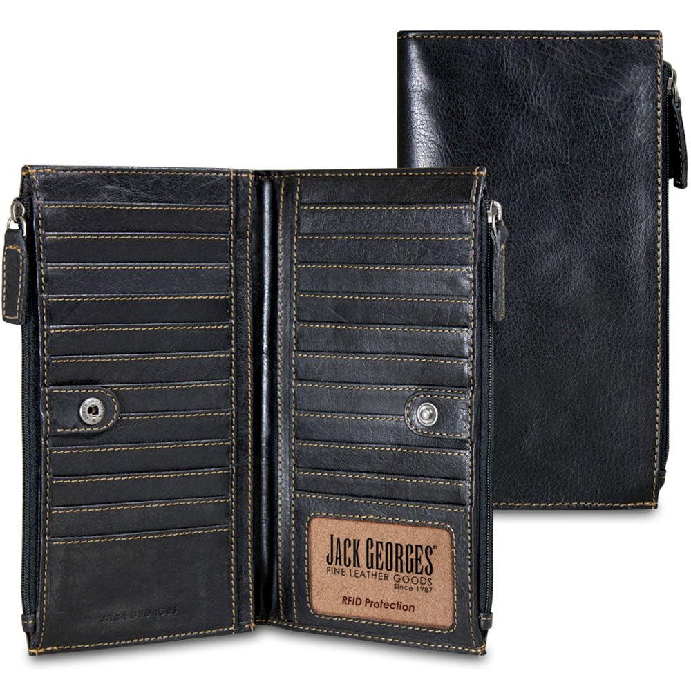 Jack Georges Large Zippered Wallet #7718